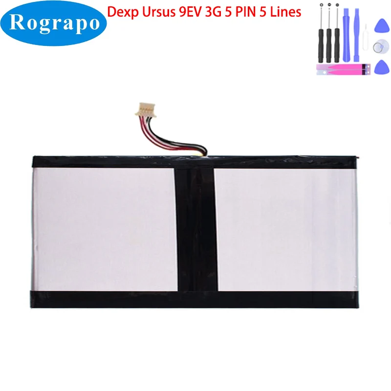 

Новый аккумулятор для ноутбука Dexp Ursus 9EV 3G, 3,8 в, 8000 мАч, аккумулятор для планшетного ПК, 5 контактов, 5 проводов + Бесплатные инструменты