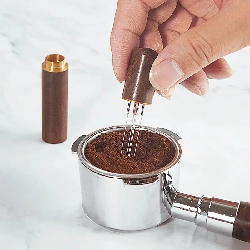 Nerez ocel káva tampers espreso dno mixéry dispensers levelers WDT nástroje kavárna stirrers barista příslušenství 6 jehlice