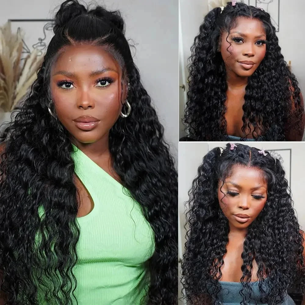 Invisi Strap 360 Lace Frontal Wigs Human Hair Wigs Preplucked Deep Curly Glueless Wig Human Hair Pre Cut 360 Full Lace Wig 2
