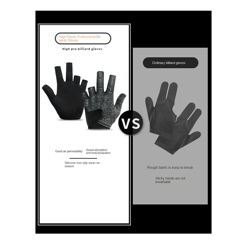 Glove Professional Fix Finger Billiard Wristband Gloves Carom Snooker Practice Billiards Accessories 3