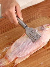  Stainless Steel Fast Cleaning Fish Peeler Scale Remover Seafood Crackers Fish Scaler Cleaner Planet Skin Brush Scraper Tool 