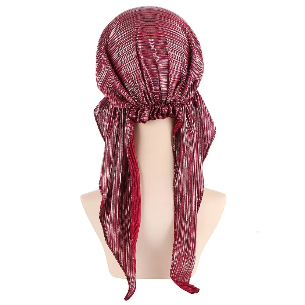 Hair Loss Women Headwrap Headwear Headscarf Beanie Cap Muslim Hijab Pre-Tied Bonnet Cancer Chemo Cap 3