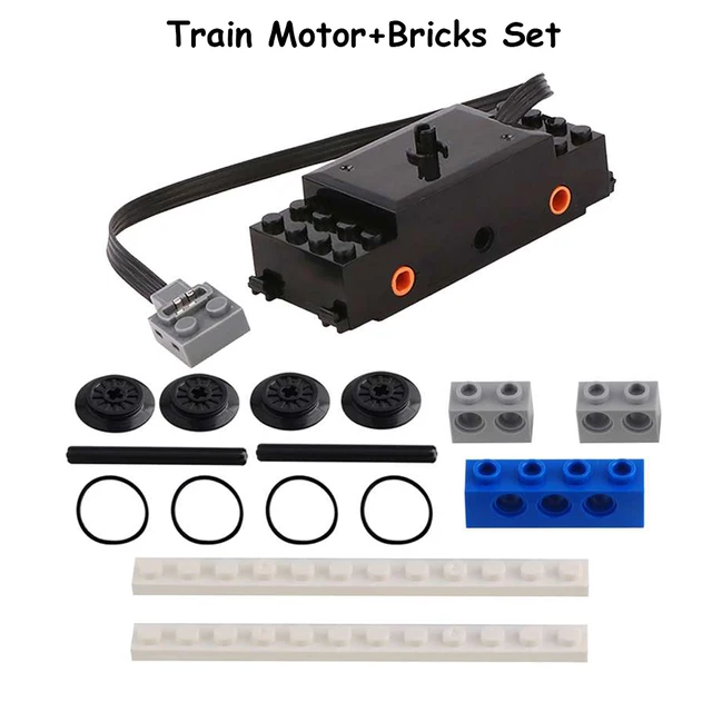 Habow Technic Power-Functions Train-Motor-Set 88002 (2Pieces) Compatible With Lego-Motor Moc Technic-Parts