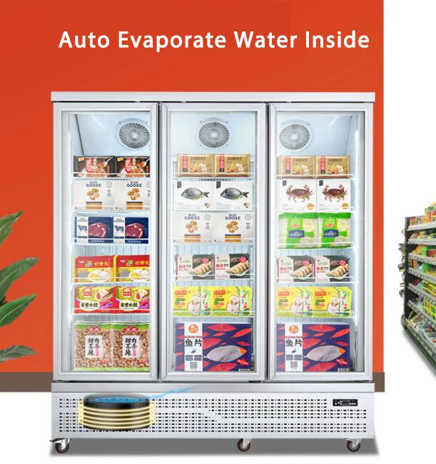 Shop Stores Supermarket Commercial Display Freezer Refrigerator for Frozen Foodstuffs