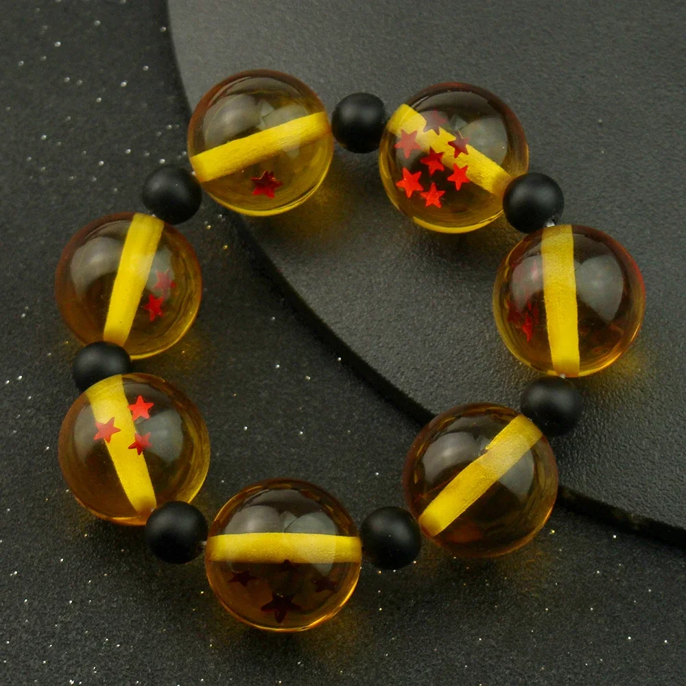Anime Resin Seven Stars Balls Bracelet Cosplay Vegeta Star Bead Bracelet Classic Cartoon Figure Handmade Fashion Jewelry 2