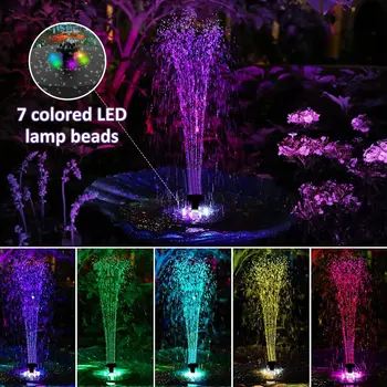 Color LED Solar Fountain With Nozzles - Image 4