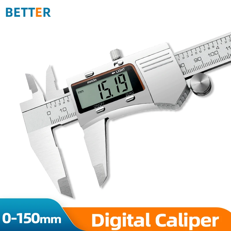 Digital Pachometer Metal Caliper Professional Vernier Caliber Measuring ...