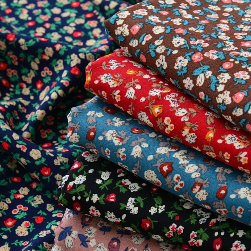 140x50cmSummerCottonKoshiboFabricBrightMistyFlowerMaking