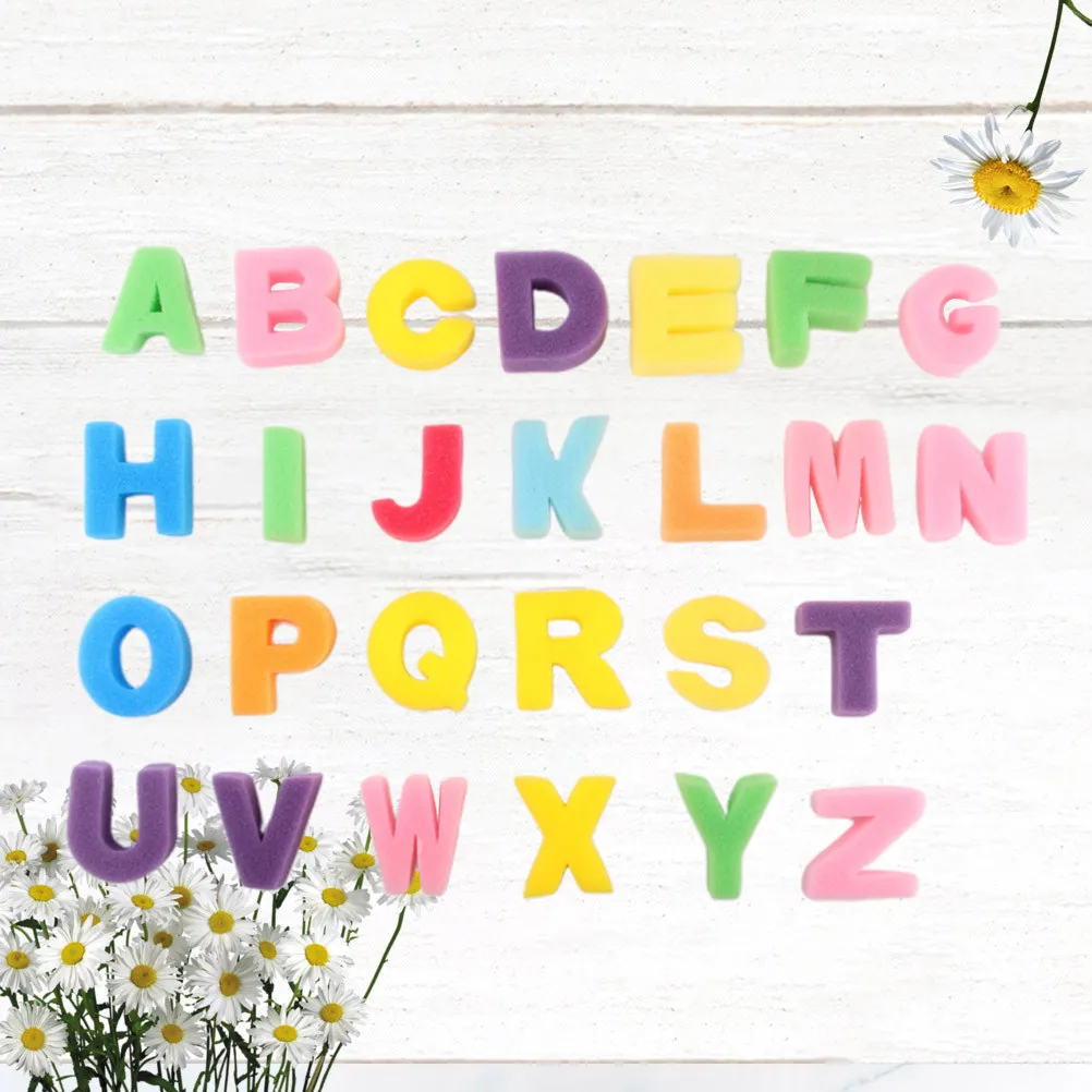 52Pcs 어린이를위한 편지 스폰지 스탬프 세트 DIY 아트 프로젝트 빨 수있는..