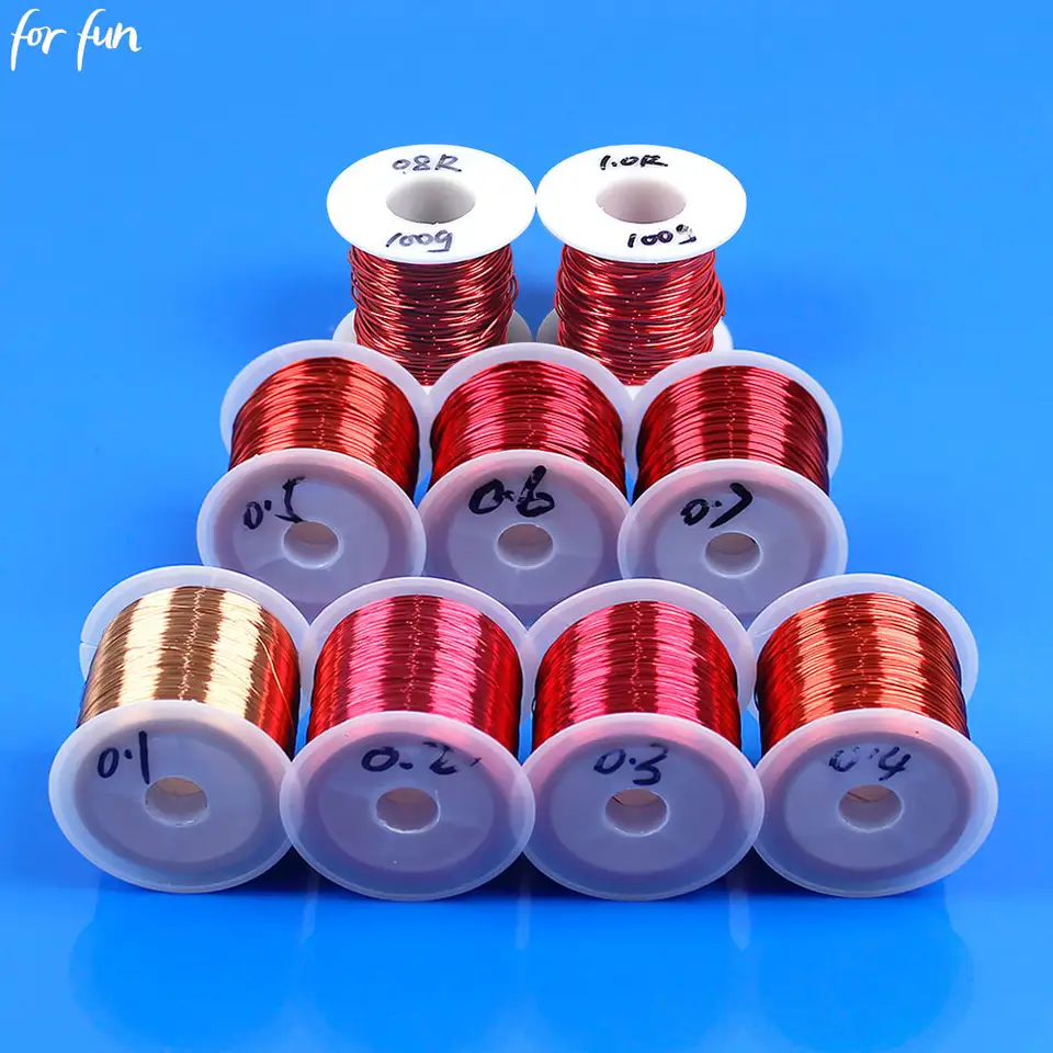 For Fun Copper Wire Enameled Wire 0.1mm -1.0mm Multi-purpose Bead String Cable Conductive Copper Wire Magnet Wire Bare Wire Coil image 1