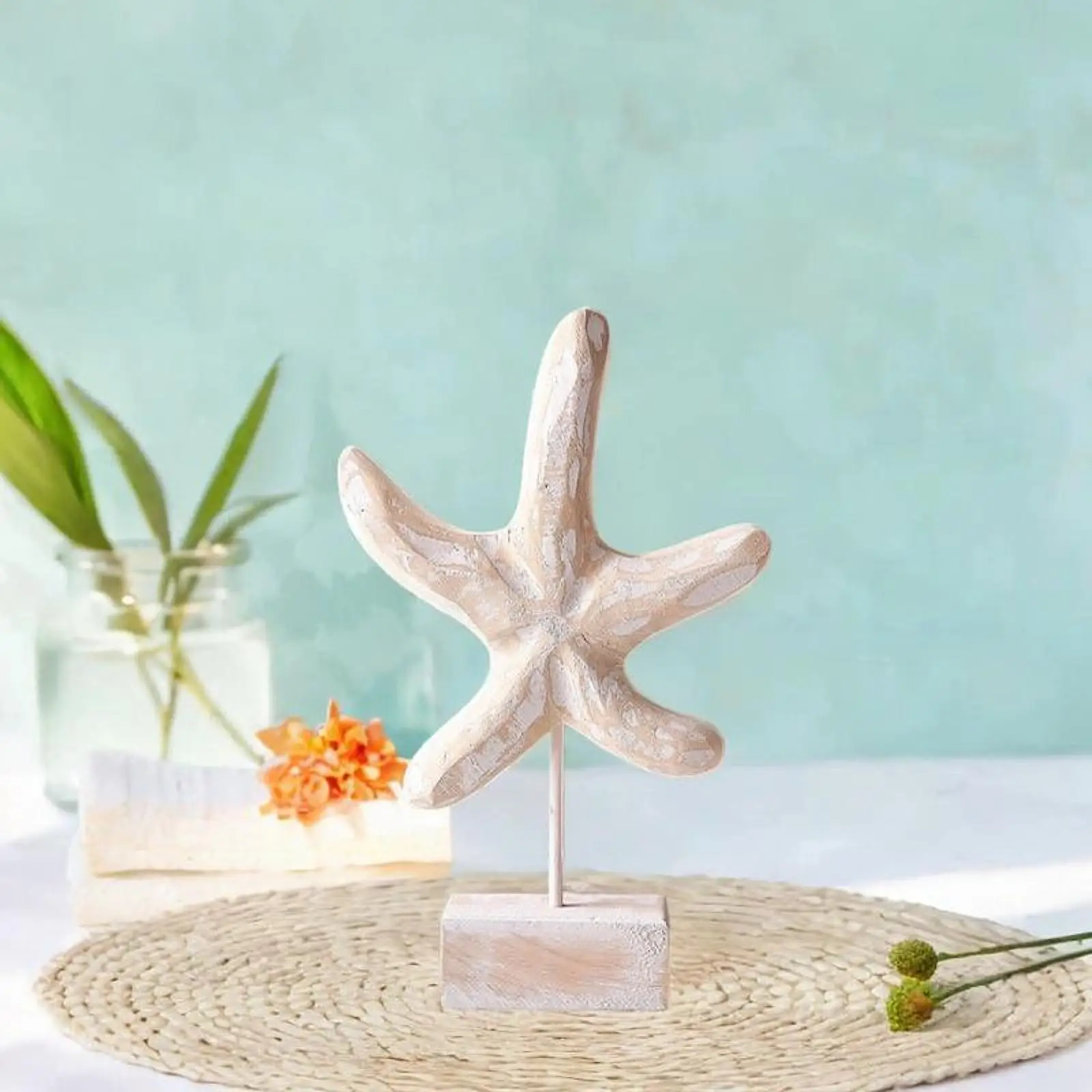 Large Starfish Hanging Decor Ornament Modern Decorative Statuette for Marine Theme Bedroom Display