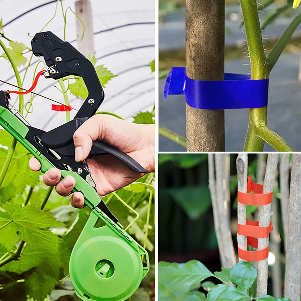 10pcs Tying Machine Tape Plant Branch Cable Tie Handmade Banding Tool for Garden Banding Machine Vegetable Fruit Tree Taper