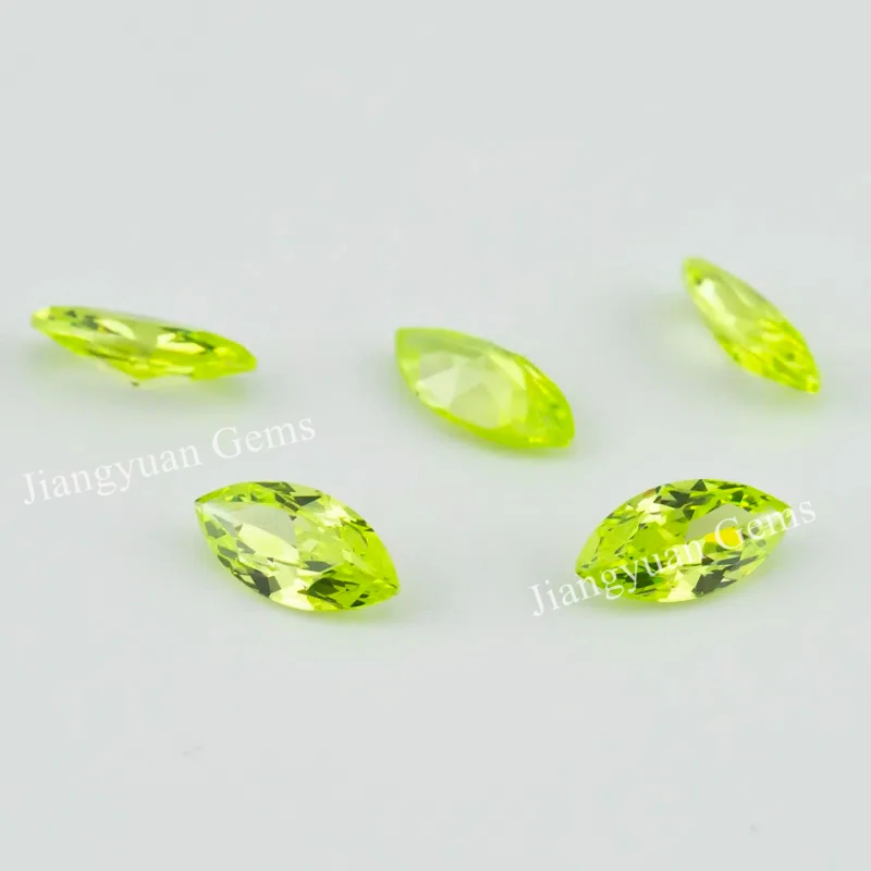 Größe 2x4mm ~ 8x16mm 5A Zirkon Marquise Cut Apfelgrüner Zirkonia Stein Lose CZ Synthetischer Edelstein zur Schmuckherstellung – Detail 6