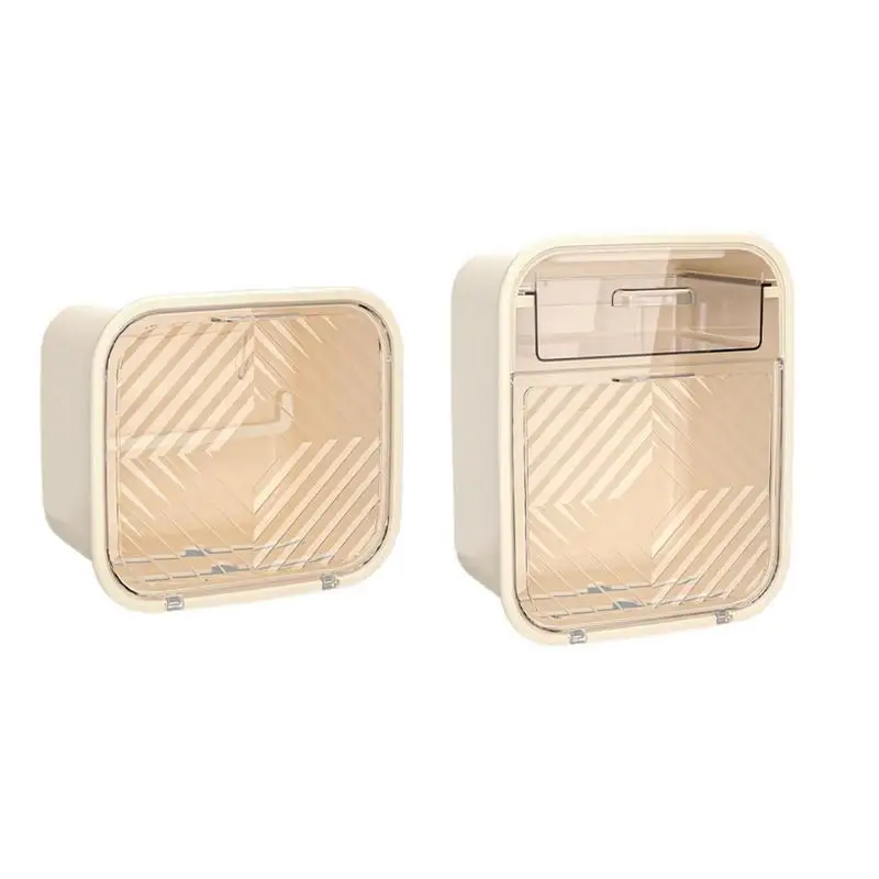 

Wall-mounted Tissue Box Waterproof Tissue Holder Bathroom Storage Box Punch-Free Toilet Paper Shelf Napkins Holder Home Supplies