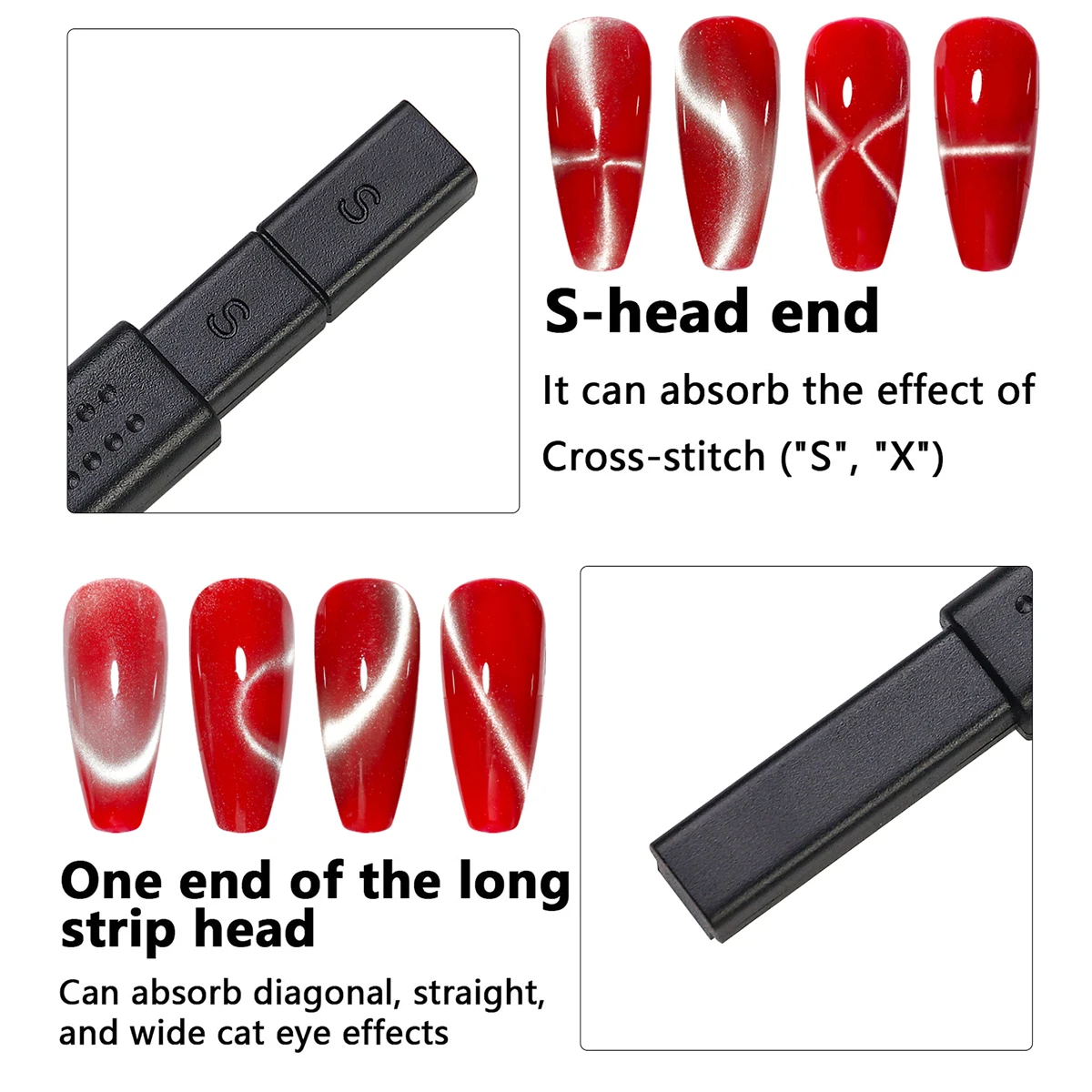 4/5/10Pcs Multi Functional Nail Art Magnetic Stick Kits For Cat Eye Gel Decoration Magnetic Bar Nail Enhancement Tool