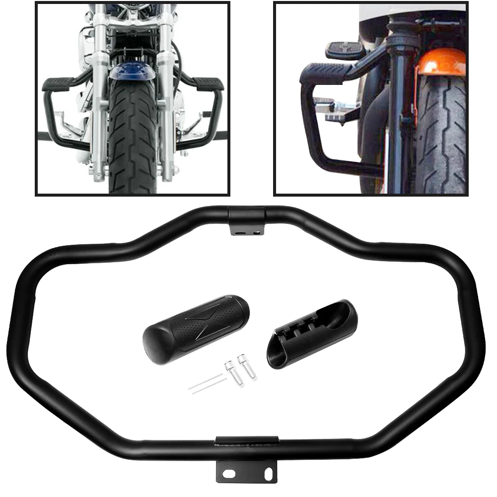 

Motorcycle Highway Crash Bar Front Engine Guard Black For Harley Sportster 1200 883 XL 48 72 Iron 883 XL883N SuperLow XL883L