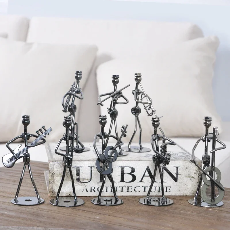 

Creative Metal Figurine musical figures figurines Modern Home Decor Bookshelf room decor Office desk accessories Ornament Gift