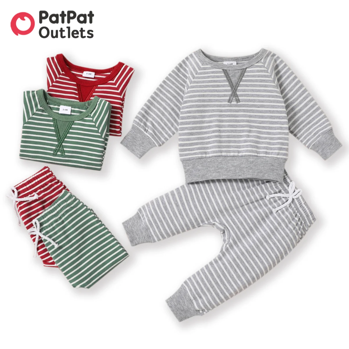 Patpat Baby Boy Clothes New Born Overalls Sweatshirts 2pcs Baby All