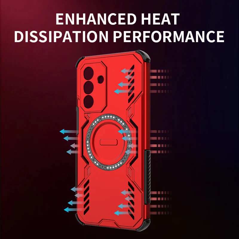 Shockproof Armor Protection Phone Case with Car Magnetic Holder
