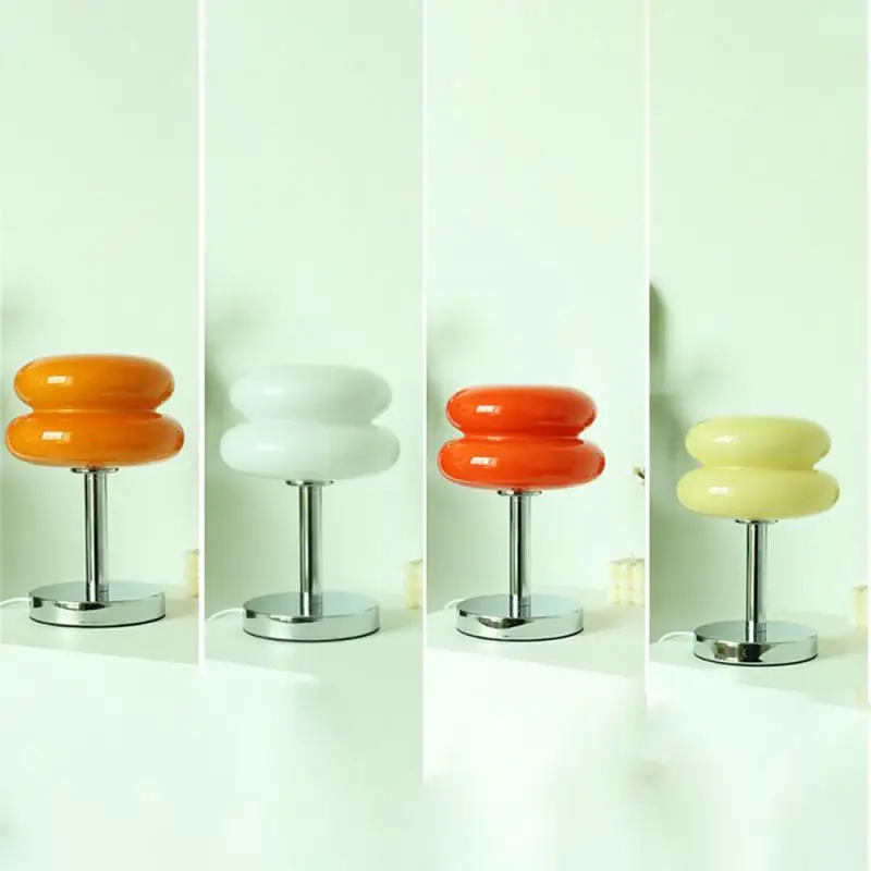 

Стеклянная настольная лампа Macaron, Trichromatic Dimming, лампы для создания атмосферы в гостиной, ночник для защиты глаз, детской комнаты, прикроватный Декор для спальни