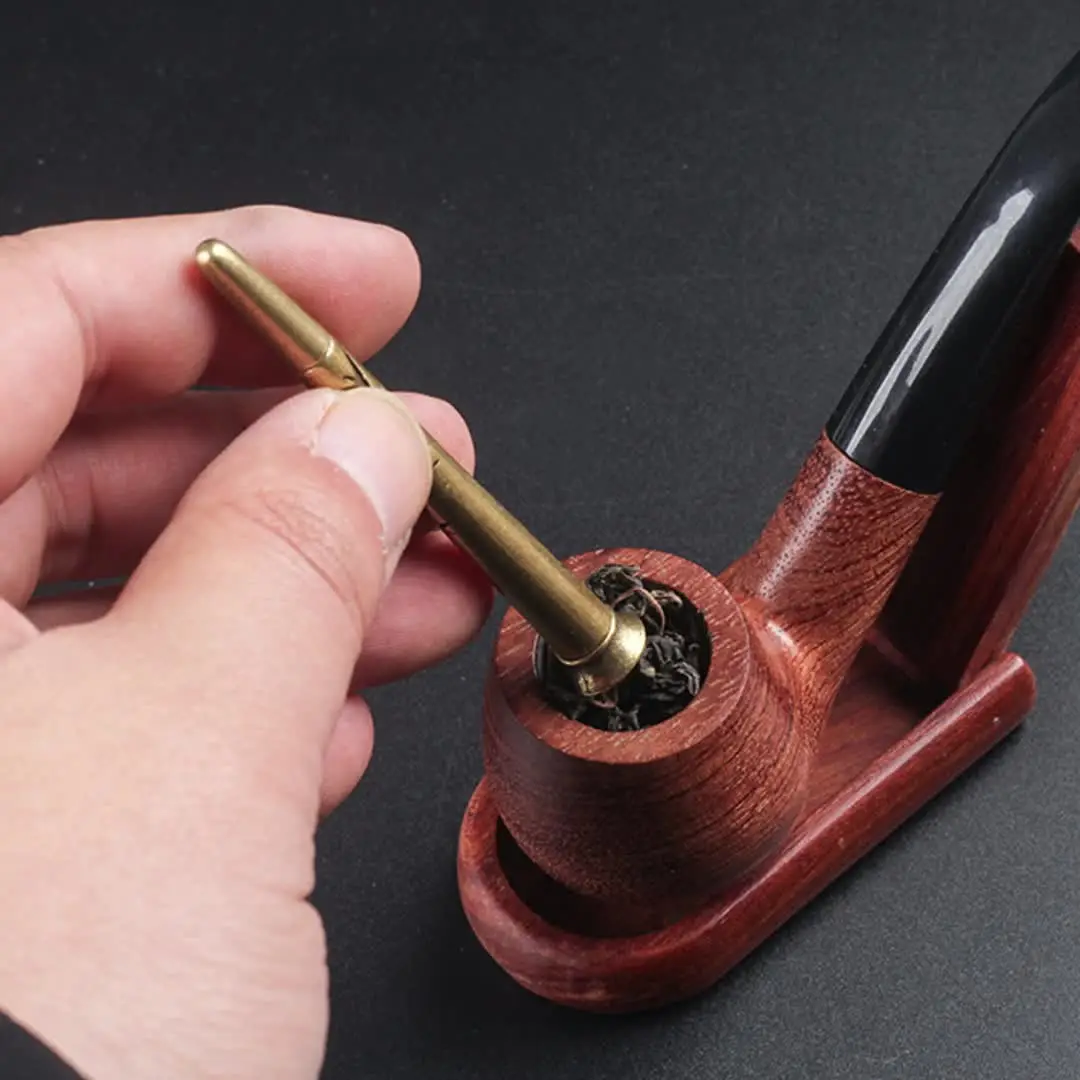 Copper Tobacco Pipe Presser Pressing Rod Tobacco Pipe Cleaner Smoking Pipe  Presser Pipe Press Rod Tobacco Pipe Cleaning Tool