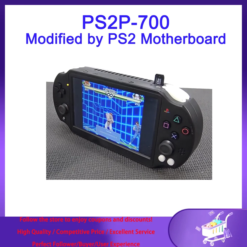 PS2P700 Modified by PS2 Motherboard 64G DIY Game Boy Handheld Game