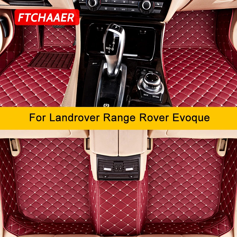 

FTCHAAER Custom Car Floor Mats For Landrover Range Rover Evoque Auto Carpets Foot Coche Accessorie