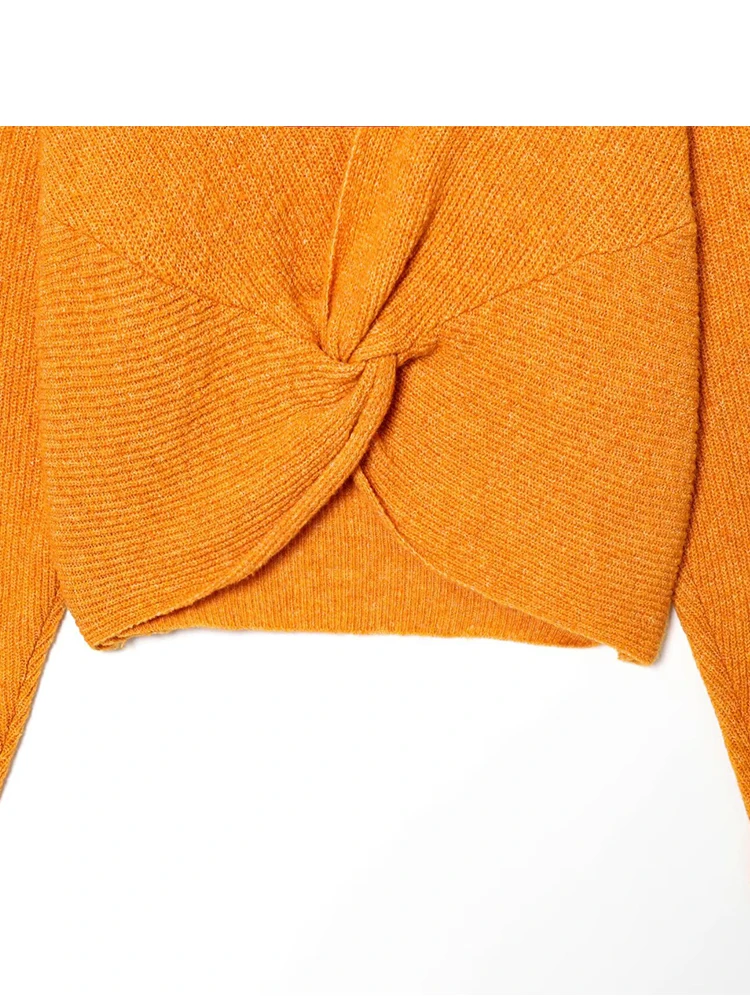 Women's Knitted Pullover Women Fashion Back Knot Long Sleeve Sweater 2025 New Casual Loose Streetwear Knitwear Tops ﻿ ﻿