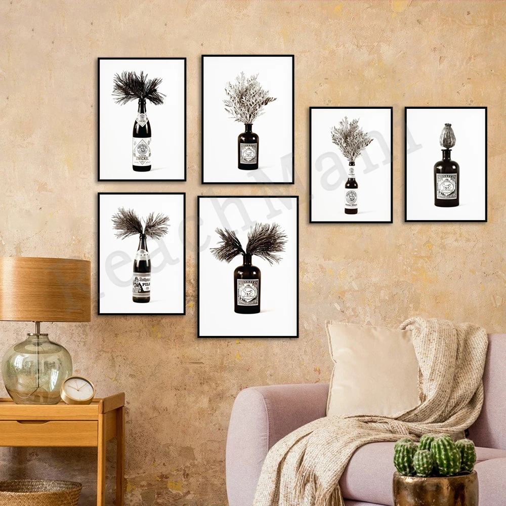 

beer wall art, gin, illustration, restaurant decor, organic photography, beer posters, beer lovers, minimalism