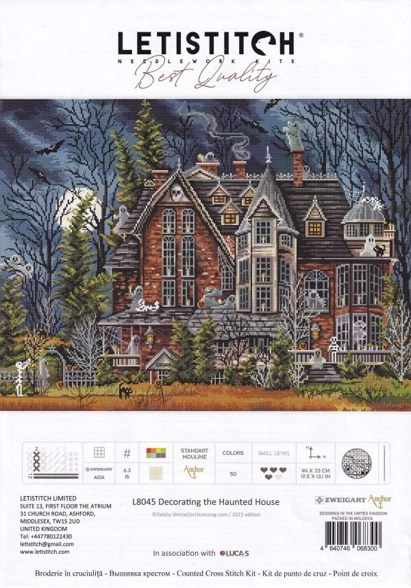 

Наборы для самостоятельной сборки счетного холста Halloween House, вышивка крестом, ручная работа 14CT, 61-48
