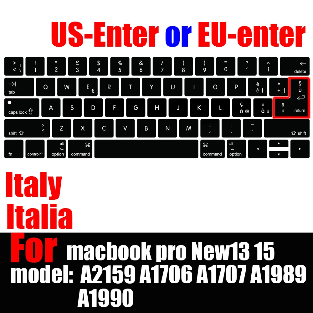 Premium Silicon Keyboard Cover for MacBook Pro Touch Bar - Soft & Durable Protection