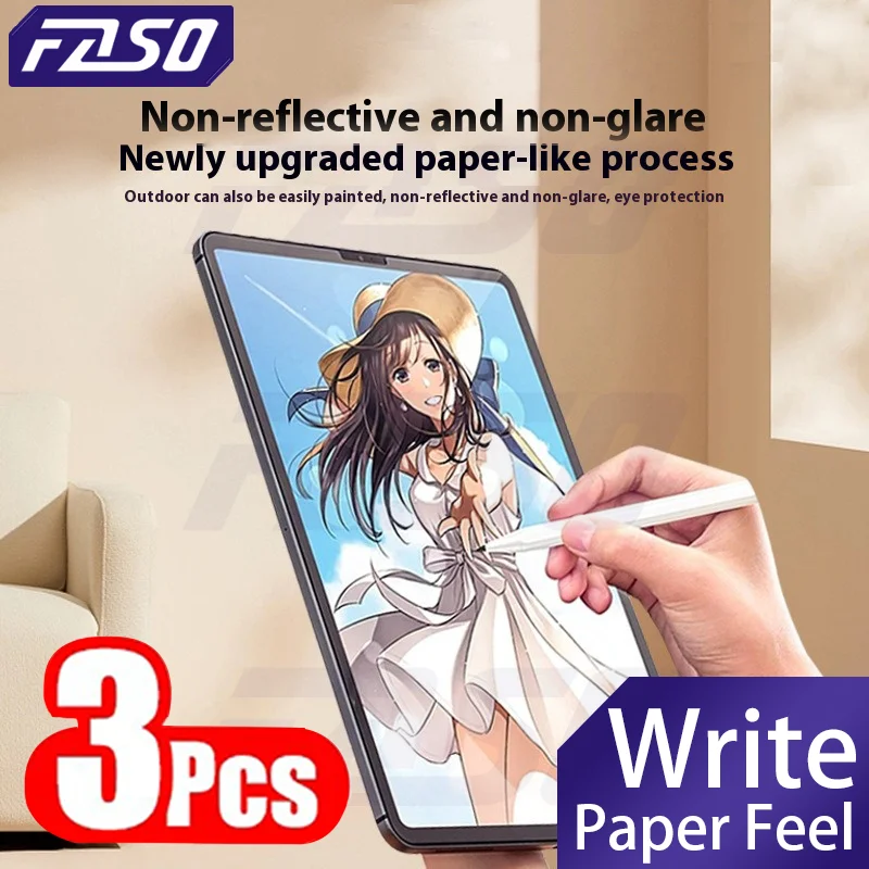 FASO 3Pcs Paper Feel Like Screen Protector For ipad Air 11 Pro 13