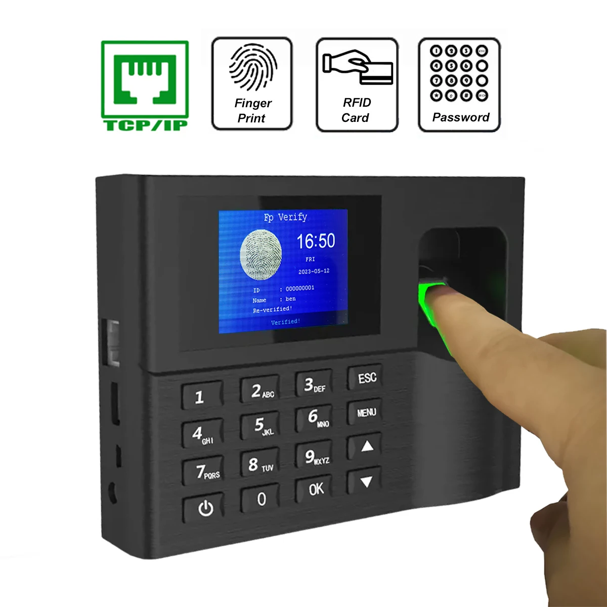 Tcp-ip-Biometric-Fingerprint-Employee-Time-and-Attendance-Management ...