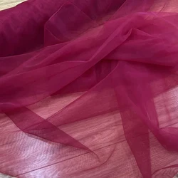 Luxurious Burgundy Red Tulle Mesh - 1500x160cm (Wine Red)