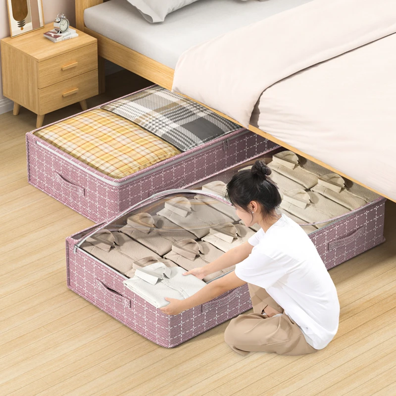 Large Bed Bottom Storage Box Foldable Clothing Quilt Storage Bag Household Dust and Moisture Bedroom Toy Sundries Organizing Bag 2