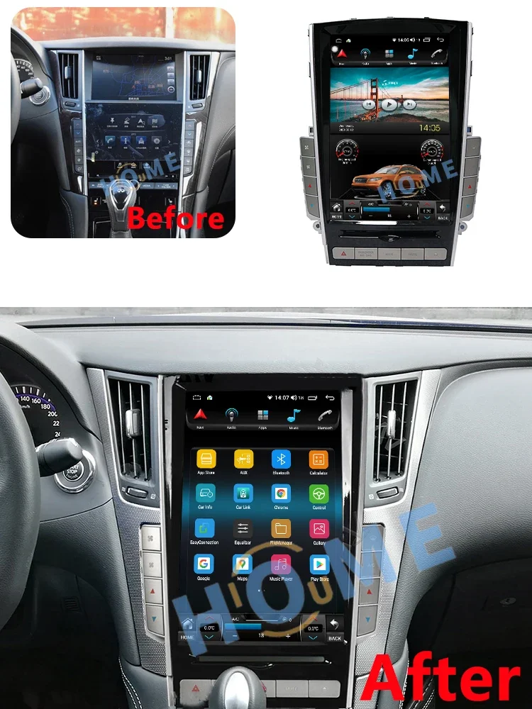 Android12 Car Automotive Radio For Infiniti Q50 Q50L Q50S Q60 2012-2020 Multimedia Player Carplay Auto Bluetooth 4G GPS Navi HD