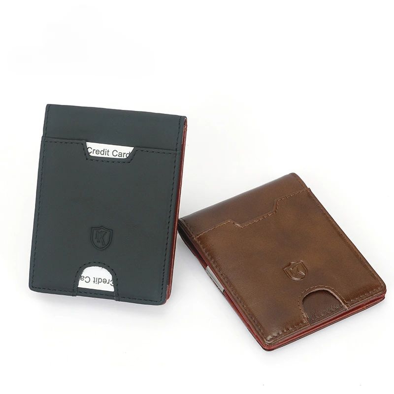 New style RFID men's top layer cowhide dollar wallet fashion casual cowhide wallet wallet wallet