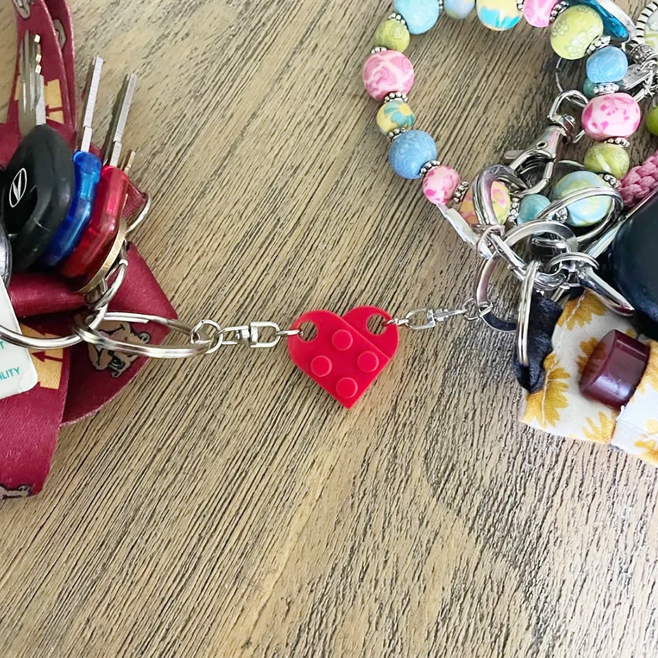 KINBOM Set Portachiavi Cuore per Coppia, 2 Pezzi