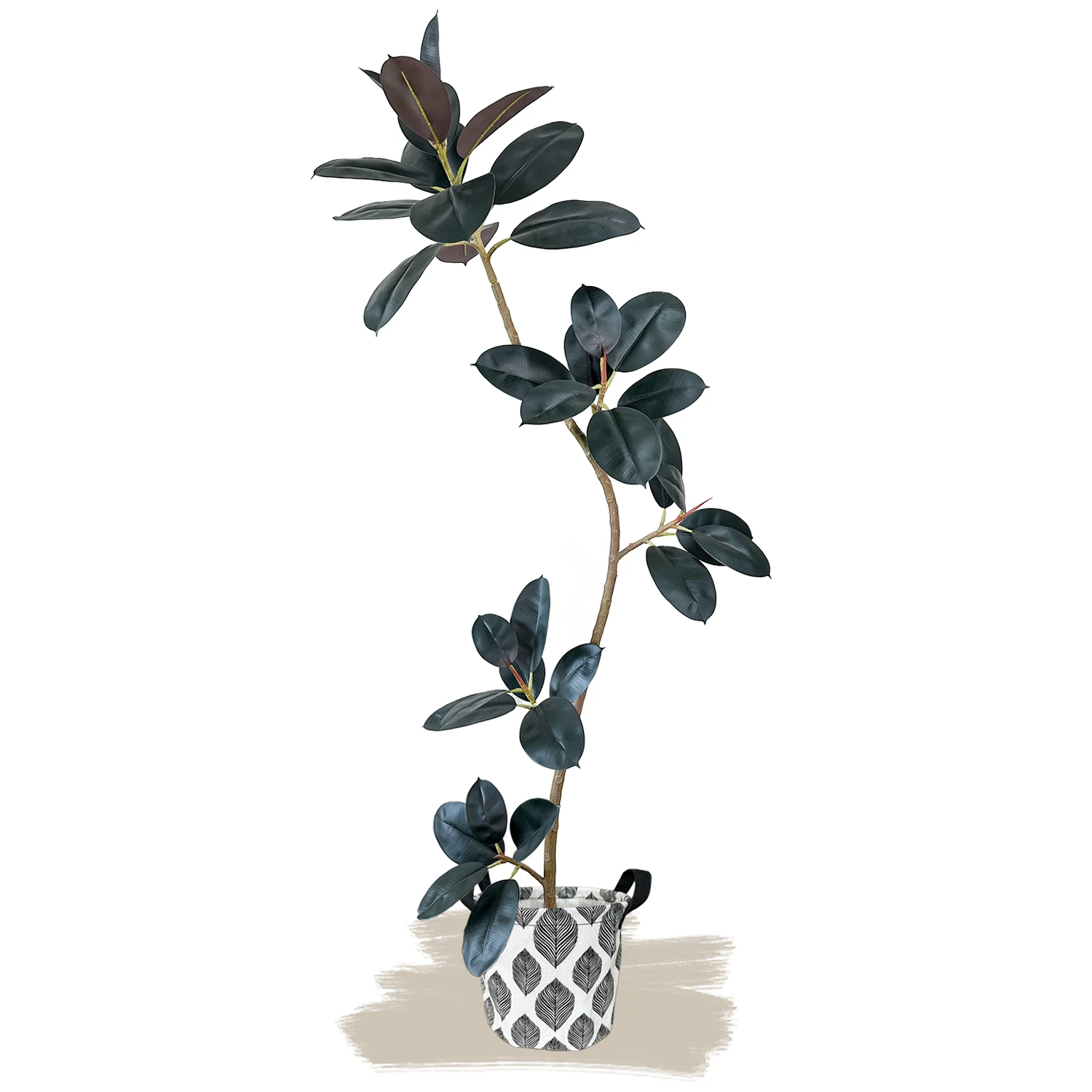 

160-180 см фикус искусственное дерево в горшках пластиковые листья искусственное растение декоративное искусственное растение в помещении дерево для украшения дома и офиса