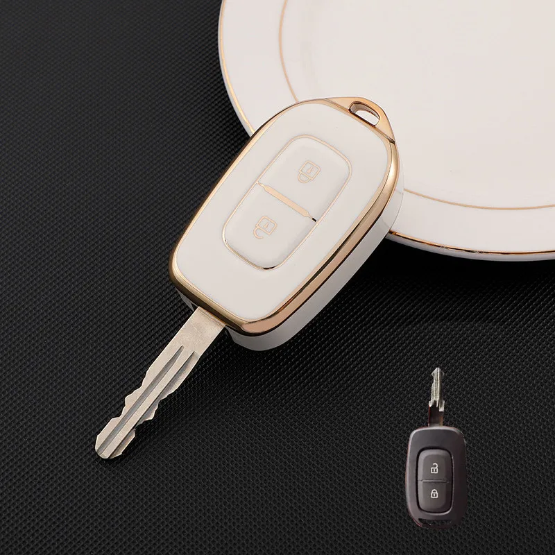 2 Button TPU Car Remote Key Fob Cover Case For Renault Kwid Dacia Sandero Logan Duster Shell key case key case cover car key shell remote control case cover flip key fob shell