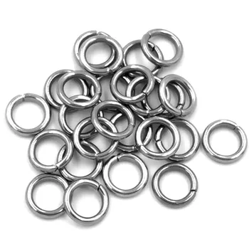 Anelli di salto aperti in acciaio inossidabile con cerchio tono argento da 2500 pezzi, 7 mm
