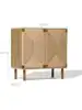 LuxenHome 31" Sideboard Buffet Cabinet with Storage Seagrass Boho Accent Cabinet Mid Century Modern Small Sideboard Stor 2