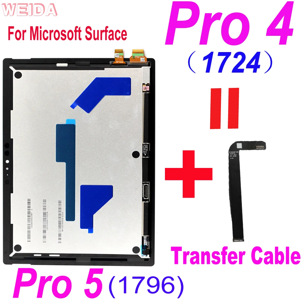 Lcd Originale Per Microsoft Surface Pro 4 1724 Lcd Display Touch Assemblea Digitizer Dello Schermo Per Microsoft Surface Pro 5 1796 Lcd