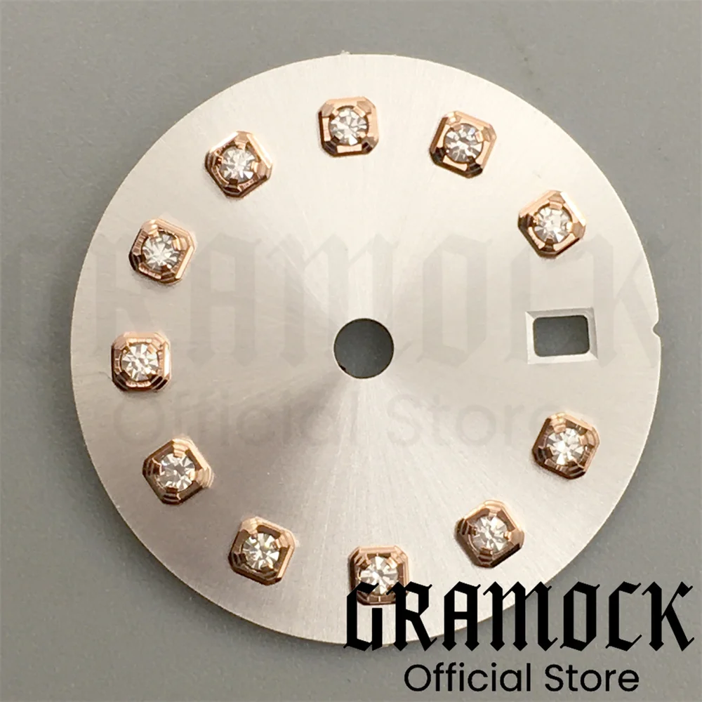 Multicolor Sunburst Gradient Watch Dial with Diamond Markers and Date Window for Automatic Women's Watch