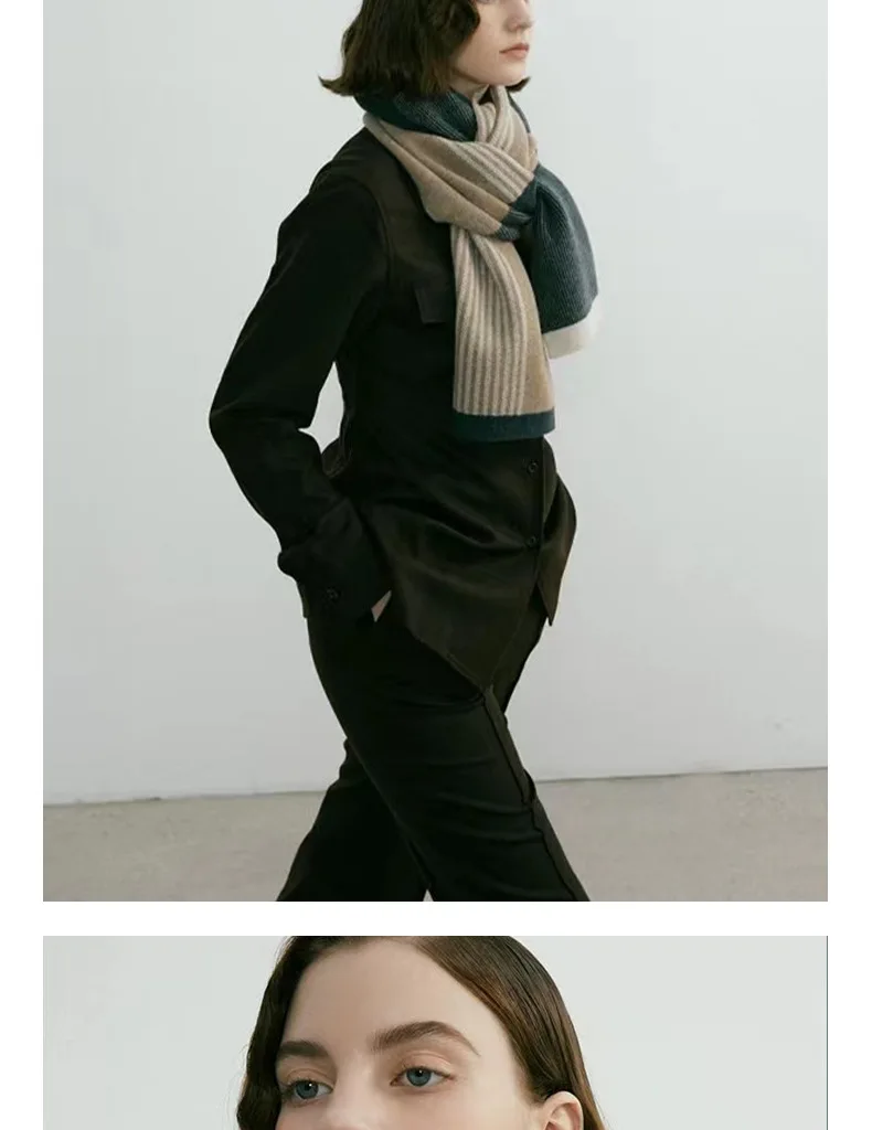 Knitted Scarf Vintage Style Warm Winter Accessory For Unisex_voghion.com