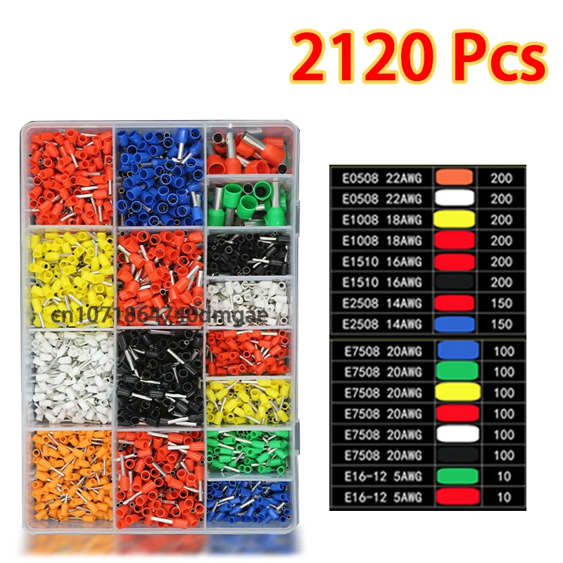 كماشة مع موصلات نهايات الكيابل بمقاسات مختلفة