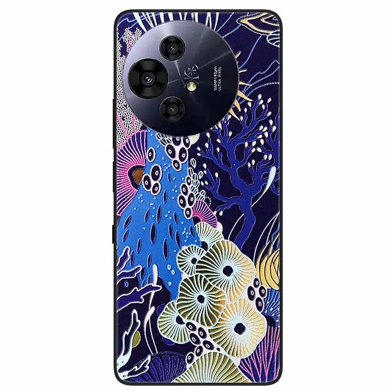Embossed Silicone TPU Soft Phone Case - 3D Design Protective Cover