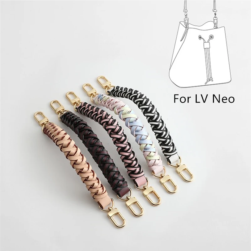 Woven Bag Handle Accessories For LV Neo Bucket Bag Portable Shoulder Belt Tote Bag Strap Short Strap Modification Upgrade Parts