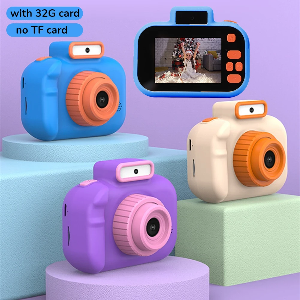 어린이 디지털 카메라 HD 4000W 전면 후면 듀얼 카메라 2 인치 HD IPS..