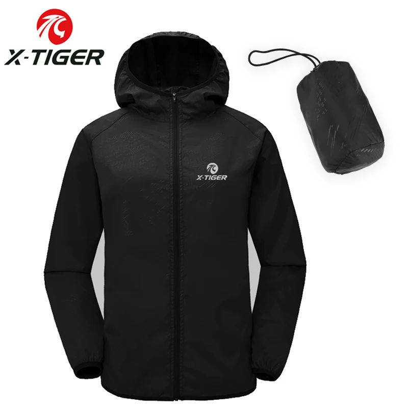 Cycling Jacket Reflective Jacket Cycling Clothes X-TIGER Windproof Reflective Cycling Jersey MTB Bike Bicycle Windcoat Super Light Sunscreen Hiking Jacket